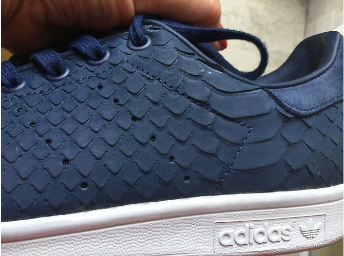 Adidas Stan Smith Sneakers in Pelle Blu - vista 7
