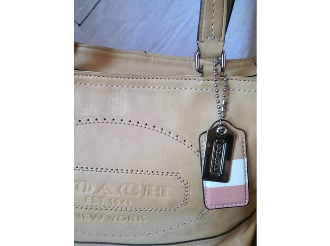 Borsa a mano Coach Hamptons Weekend in pelle - vista 3