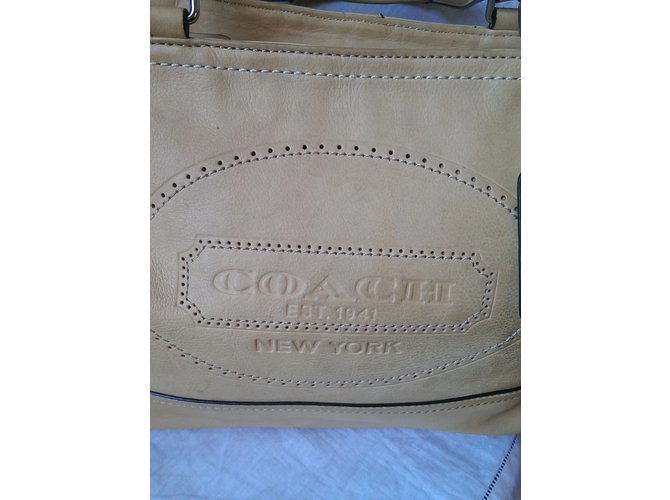 Borsa a mano Coach Hamptons Weekend in pelle - vista 7