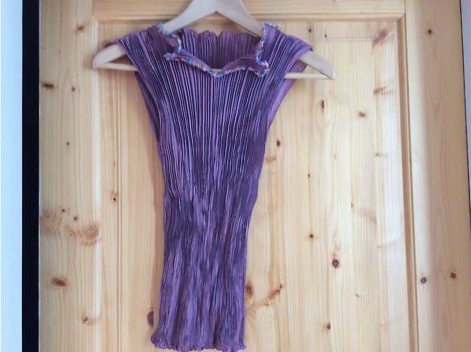 Autre Marque Top plisado Ganteb's morado Púrpura - vista 5
