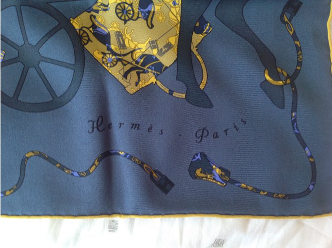 Hermès Cachecol Azul marinho - vista 4