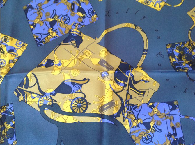 Hermès Cachecol Azul marinho - vista 6