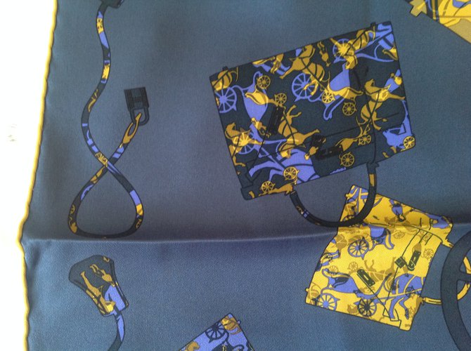 Hermès Cachecol Azul marinho - vista 7