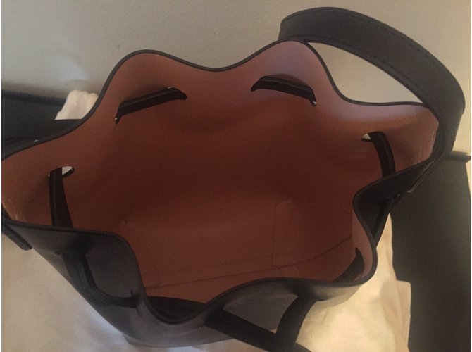 Borsa a secchiello mini Mansur Gavriel nera in pelle Nero - vista 4