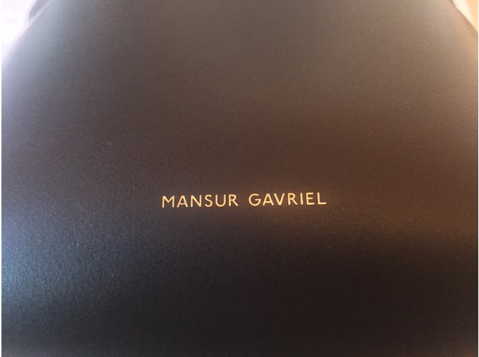 Borsa a secchiello mini Mansur Gavriel nera in pelle Nero - vista 7
