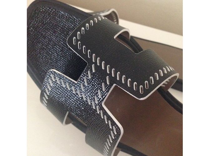 Oran Hermès Sandalias Negro - vista 7