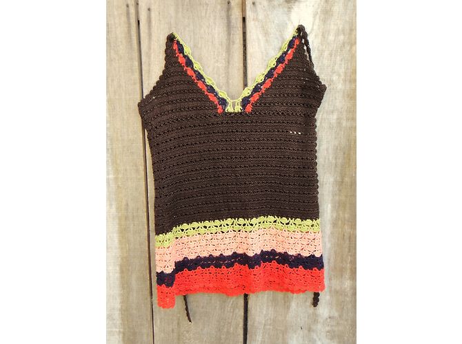 Top de crochet Tara Jarmon de algodón Multicolor - vista 7