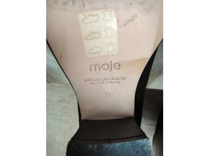 Botas Chelsea Maje Eva de nubuck negro - vista 6