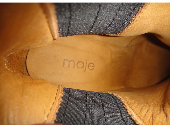 Botas Chelsea Maje Eva de nubuck negro - vista 8