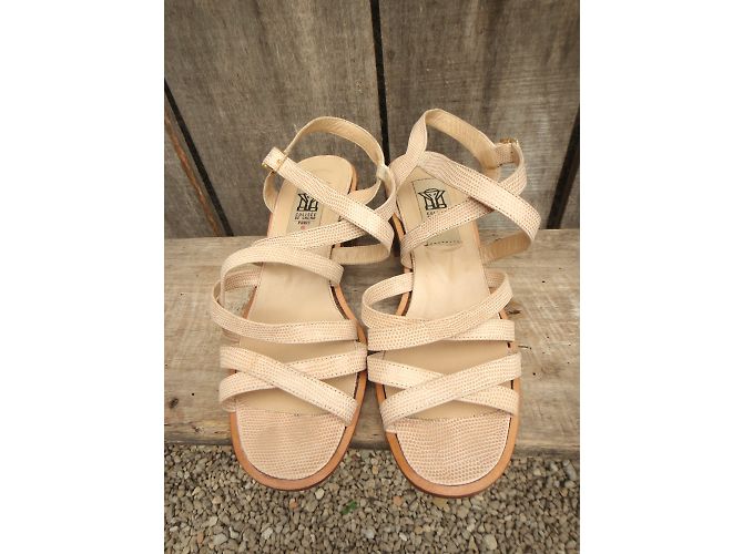 Sandali Colisee De Sacha in pelle effetto rettile beige - vista 4