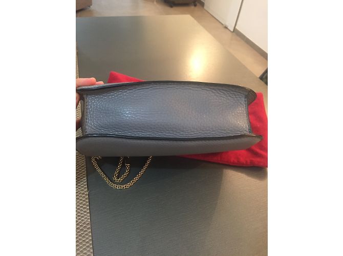 Borsa a mano Valentino Glam Lock in pelle martellata grigia Grigio - vista 4
