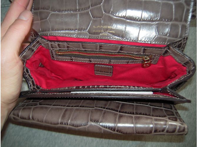 Borsa a mano Lancel L in pelle grigia Grigio - vista 3