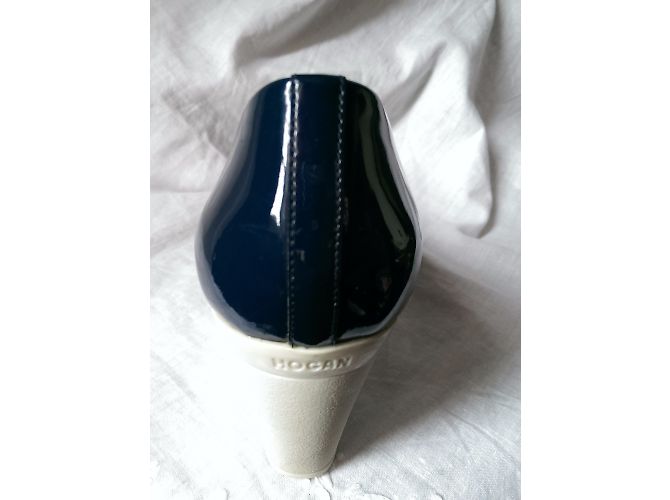 Hogan Keilabsatz Pumps aus blauem Lackleder Gr. 41 - Ansicht 7