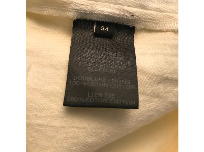 Isabel Marant Nubia Hose Eggshell Baumwolle Leinen Aus weiß - Ansicht 5