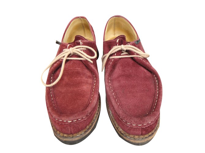 Derby Paraboot Michael in pelle velluto bordeaux 4.5UK Bordò - vista 2