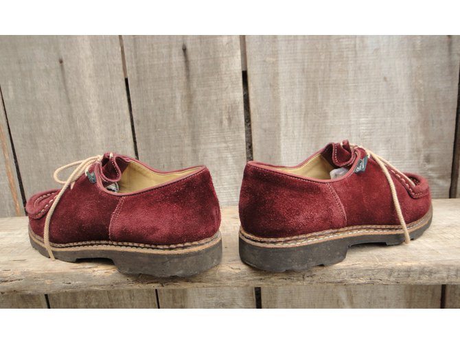 Derby Paraboot Michael in pelle velluto bordeaux 4.5UK Bordò - vista 5