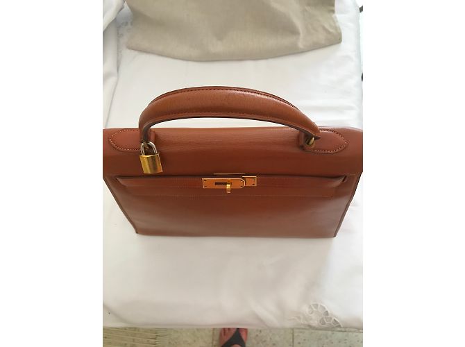 Hermès Kelly Marrón claro - vista 8