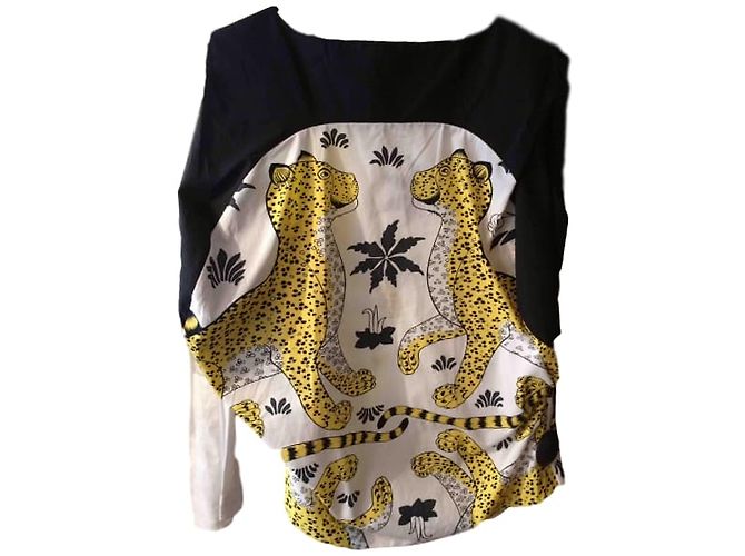 Hermès Top drape sans manches inprime leopard Multicor - vista 2