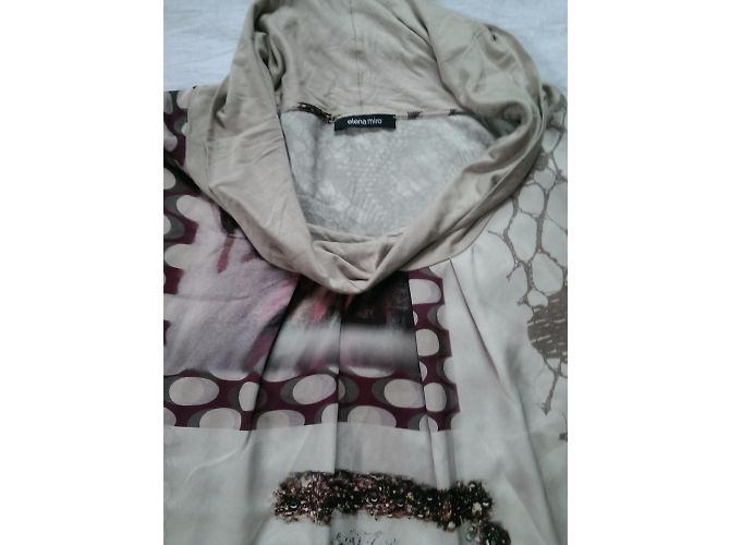 Elena Miró Tunika beige Print Viskose Mehrfarben - Ansicht 3