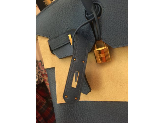 Hermès Birkin 35 Azul - vista 14