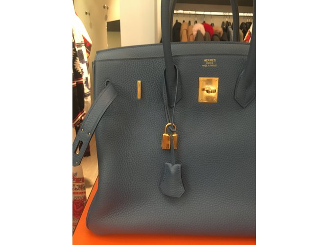 Hermès Birkin 35 Azul - vista 17