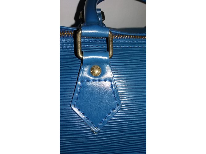 Speedy Louis Vuitton Handtasche Blau - Ansicht 3