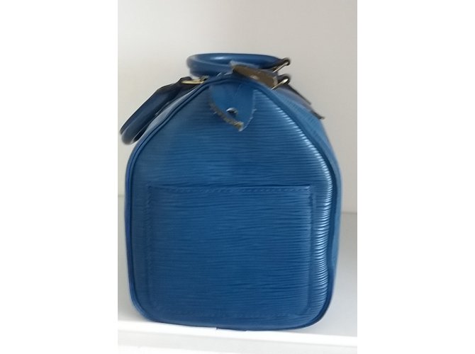 Speedy Louis Vuitton Handtasche Blau - Ansicht 4