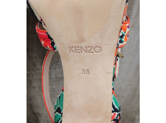 Sandali Kenzo in pelle e tessuto 38 Multicolore - vista 10