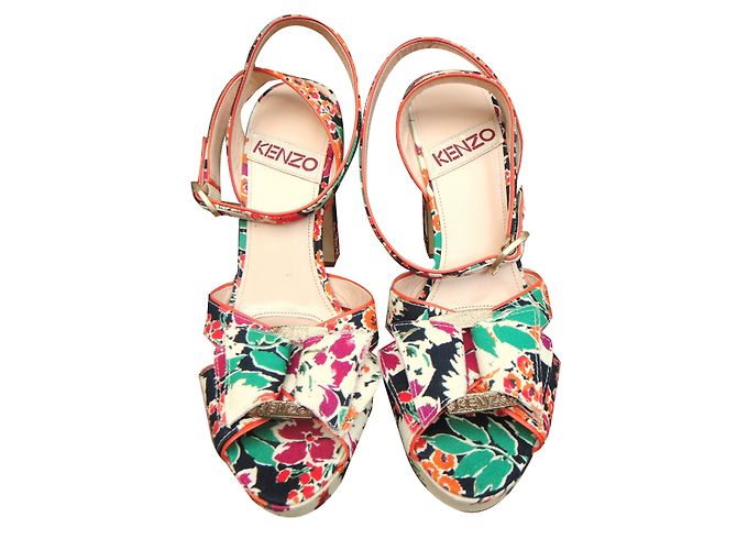 Sandali Kenzo in pelle e tessuto 38 Multicolore - vista 2