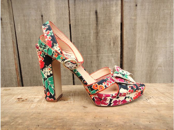 Sandali Kenzo in pelle e tessuto 38 Multicolore - vista 4