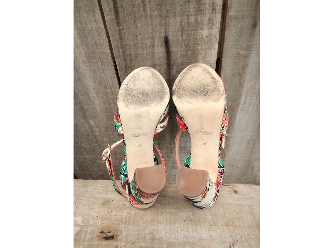 Sandali Kenzo in pelle e tessuto 38 Multicolore - vista 9