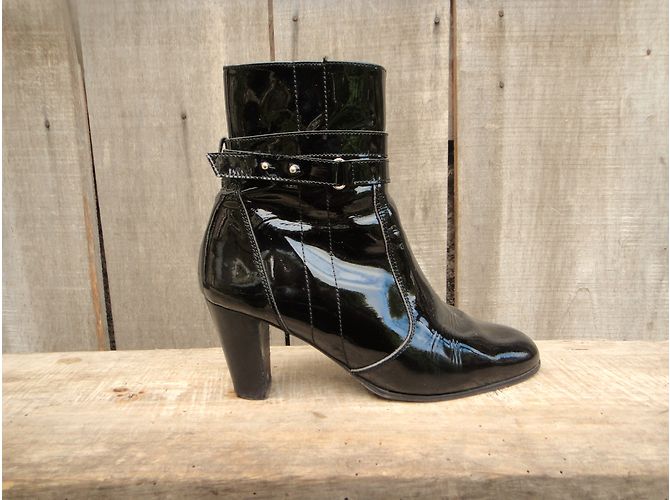 Botines Ann Tuil de charol negro - vista 3
