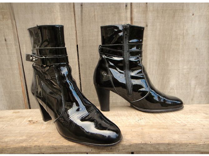 Botines Ann Tuil de charol negro - vista 4
