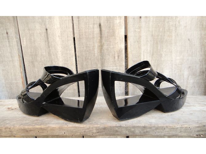 Sandalias Robert Clergerie Paoli de charol negro - vista 6