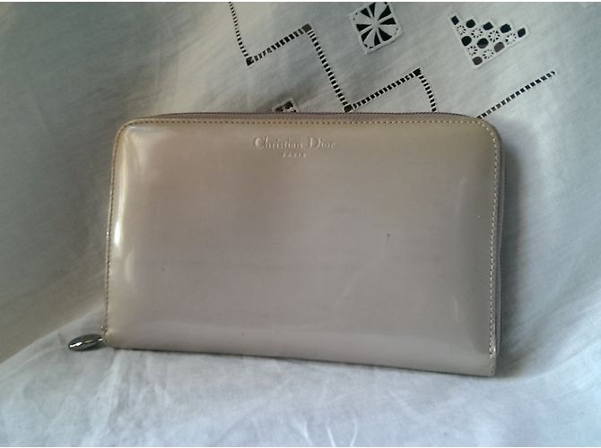 Cartera Christian Dior Piel Barnizada Beige Rosa - vista 3