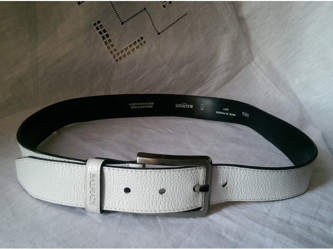 Balmain Ledergürtel weiß - Ansicht 4