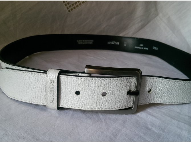 Balmain Ledergürtel weiß - Ansicht 5