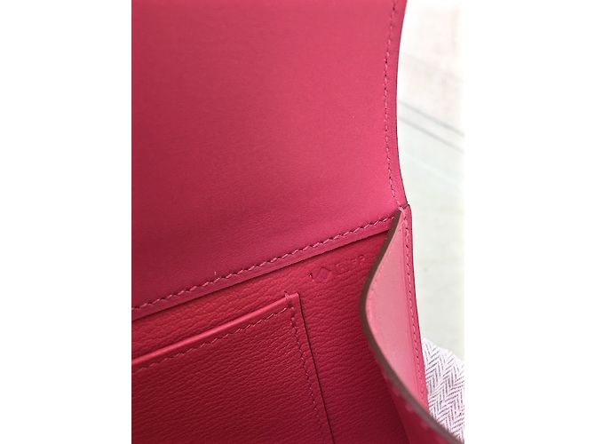 Clutch Hermès Médor 23 in pelle Tadelact rosa - vista 7