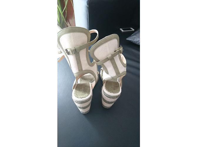 Sandali Balenciaga Spartans Beige Khaki Pelle Cachi - vista 5