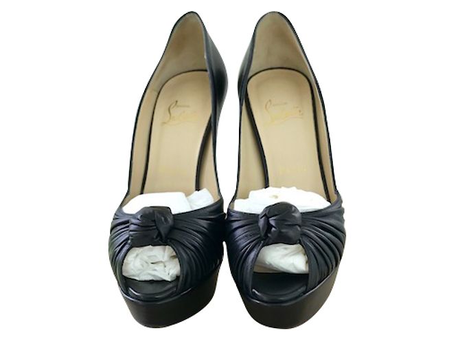 Décolleté Christian Louboutin Greissimo in pelle nera 39FR Nero - vista 2