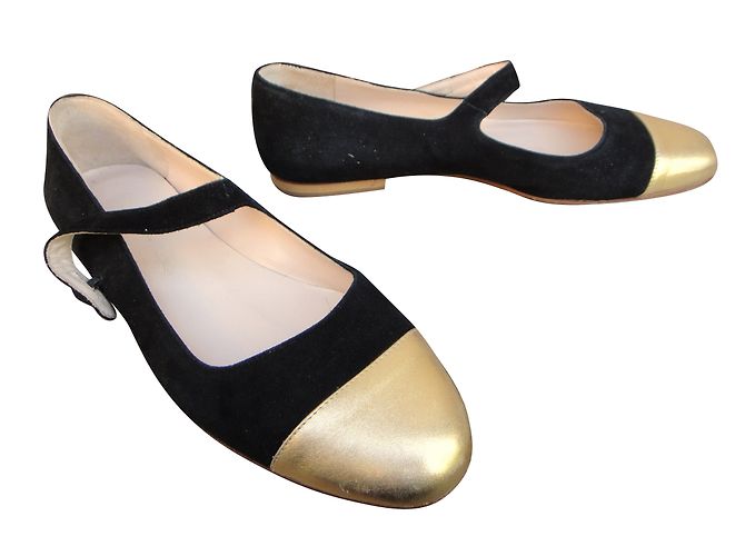 Apc Babys Bailarinas Negras de Piel de Ciervo 37 Negro - vista 2