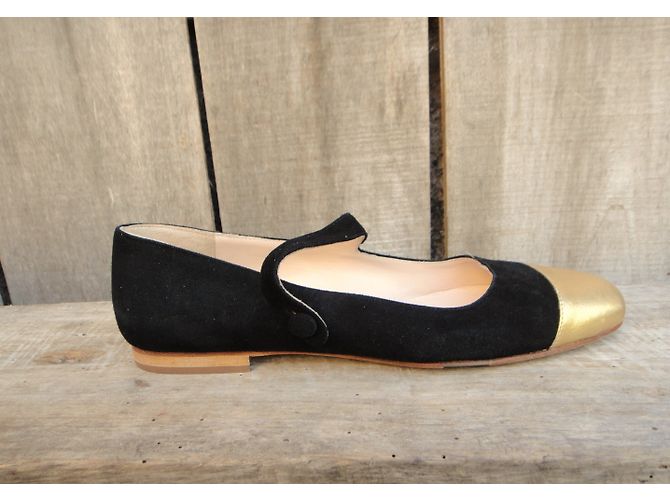Apc Babys Bailarinas Negras de Piel de Ciervo 37 Negro - vista 3