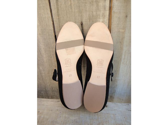 Apc Babys Bailarinas Negras de Piel de Ciervo 37 Negro - vista 6