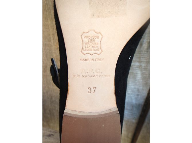 Apc Babys Bailarinas Negras de Piel de Ciervo 37 Negro - vista 7