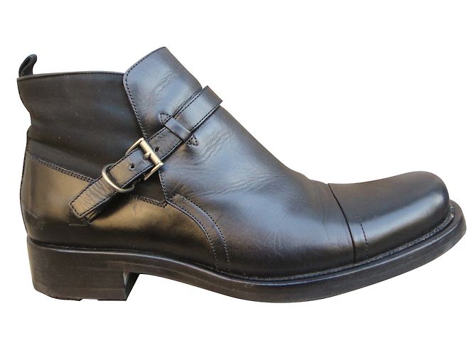 Prada Black Leather Boots - view 2