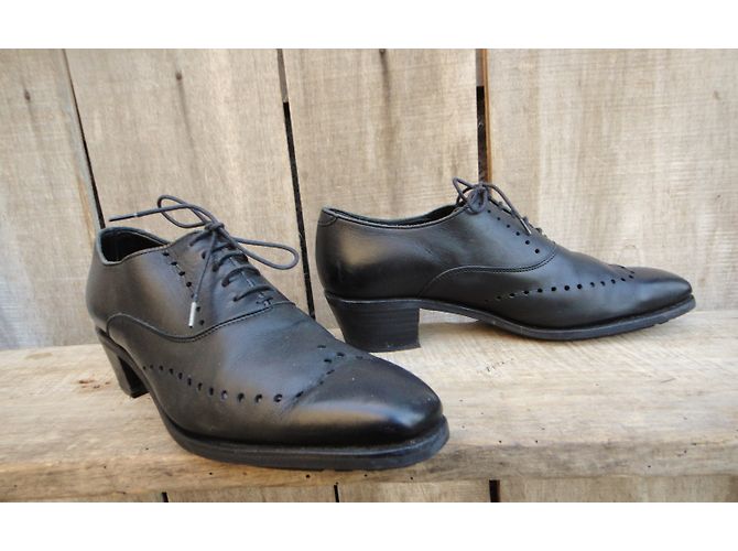 Richelieu Paraboot en cuir noir - vue 3