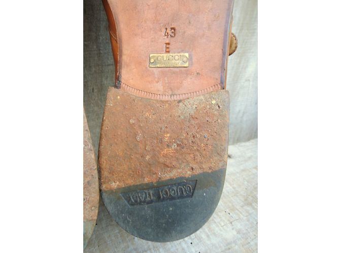 Scarpe Gucci in pelle marrone chiaro - vista 7