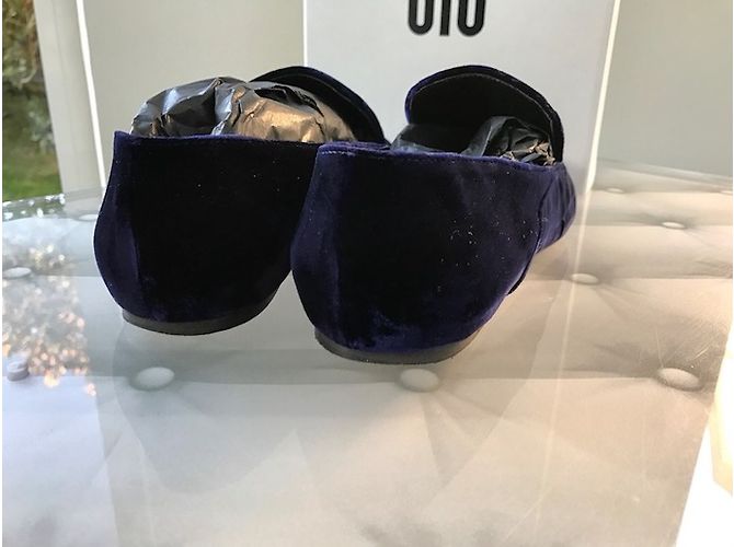 Mocassini SANAYI 313 in pelle blu con ricamo ape argento 39 - vista 8