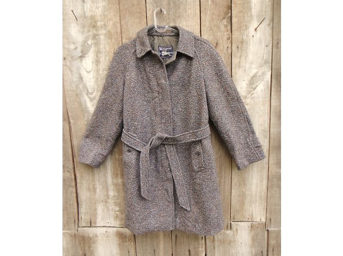 Abrigo Burberry de tweed gris - vista 3