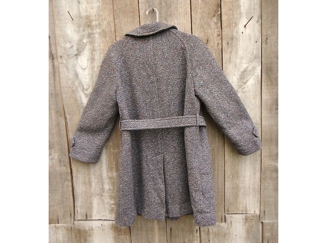 Abrigo Burberry de tweed gris - vista 4